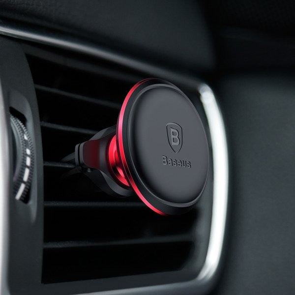 Baseus Magnetic Air Vent | Uchwyt magnetyczny samochodowy na telefon do kratki nawiewu z klipsem na kable