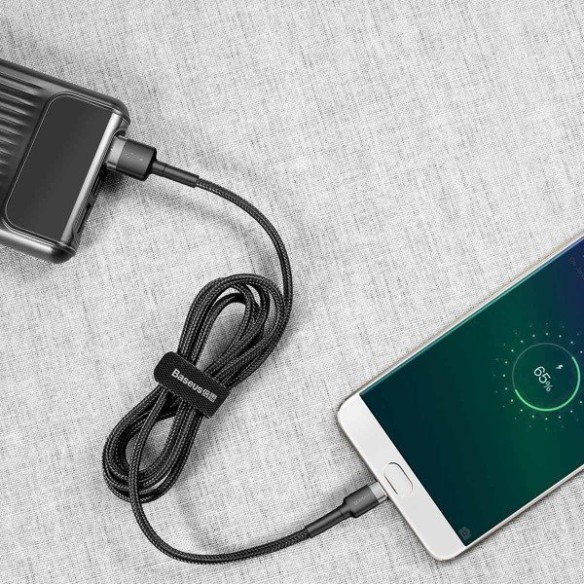 Baseus Cafule | Kabel nylonowy USB - Micro USB dwustronne złącze Quick Charge 2.4A 50cm