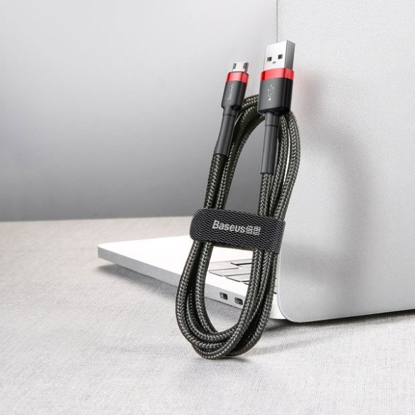 Baseus Cafule Cable | Nylonowy kabel przewód USB - Micro USB dwustronny 1.5A 2M 