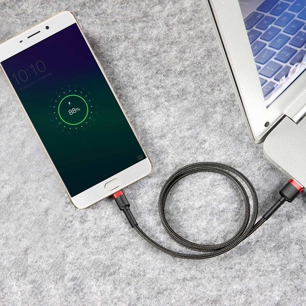 Baseus Cafule Cable | Nylonowy kabel przewód USB - Micro USB dwustronny 1.5A 2M 