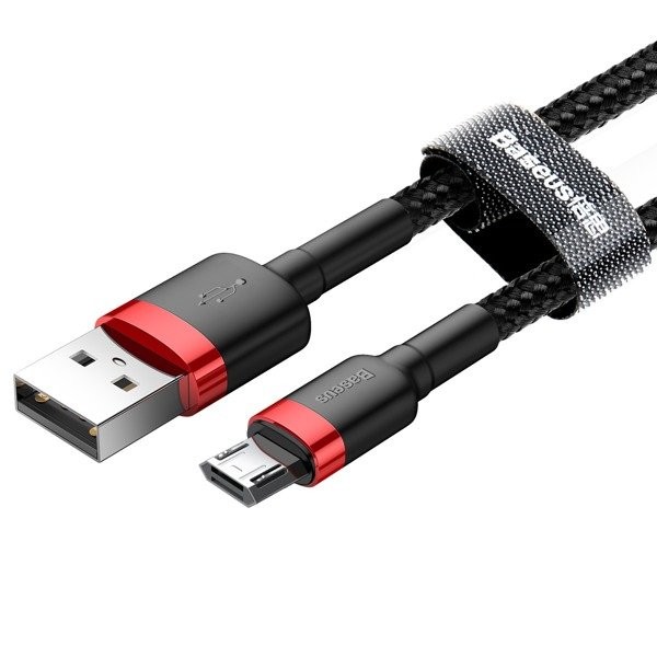 Baseus Cafule Cable | Nylonowy kabel przewód USB - Micro USB dwustronny 1.5A 2M 