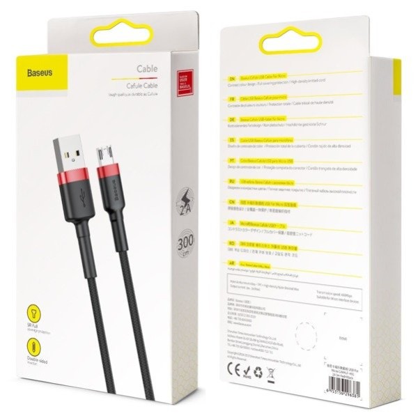 Baseus Cafule | Mocny kabel USB Micro dwustronny 2A 3m 