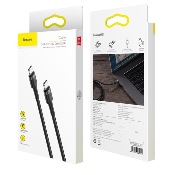 Baseus Cafule 60W | Kabel USB-C Type-C Power Delivery Quick Charge 3.0 60W 2m