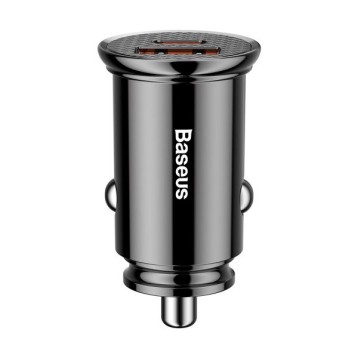 Baseus Circular Plastic | Ładowarka samochodowa USB-A Type-C USB-C PD 30W QC 3.0 SCP 5A