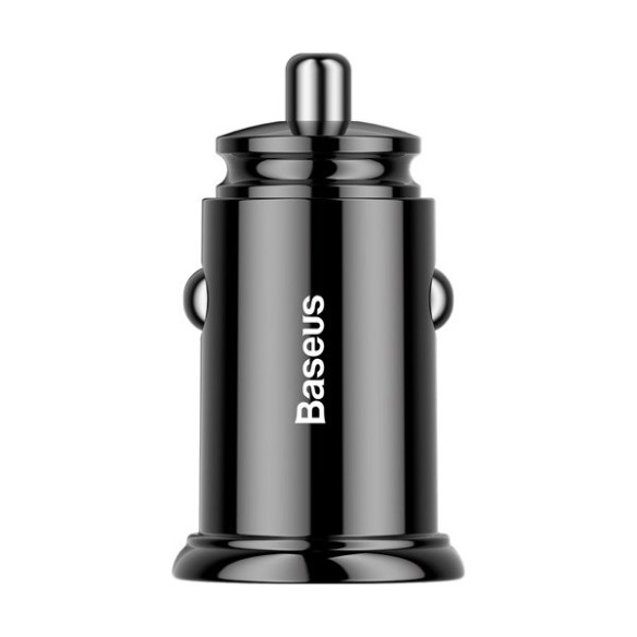 Baseus Circular Plastic | Ładowarka samochodowa USB-A Type-C USB-C PD 30W QC 3.0 SCP 5A