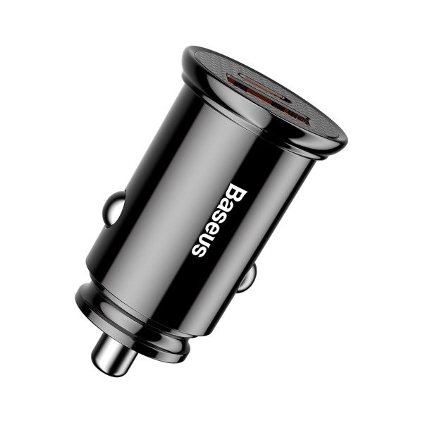 Baseus Circular Plastic | Ładowarka samochodowa USB-A Type-C USB-C PD 30W QC 3.0 SCP 5A