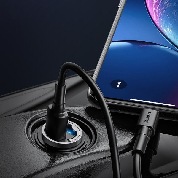 Baseus Tiny Star | Ładowarka samochodowa USB-C Type-C Power Delivery 3.0 Quick Charge 4.0+ 30W