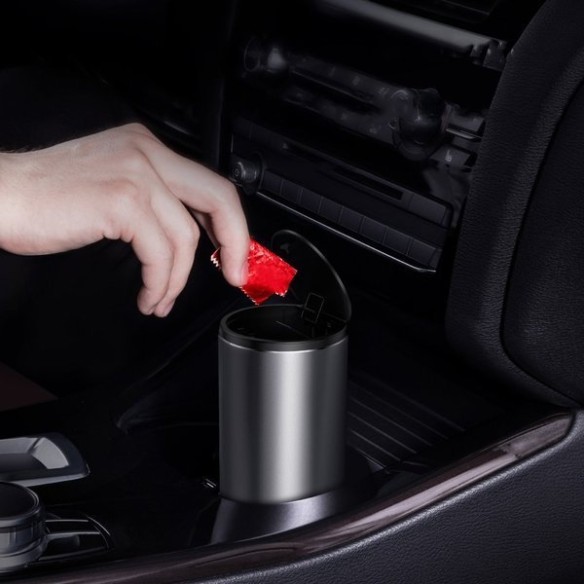Baseus Gentleman Style | Kompaktowy kosz na śmieci samochodowy 500ml organizer + worki