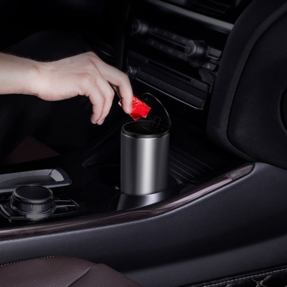 Baseus Gentleman Style | Kompaktowy kosz na śmieci samochodowy 500ml organizer + worki