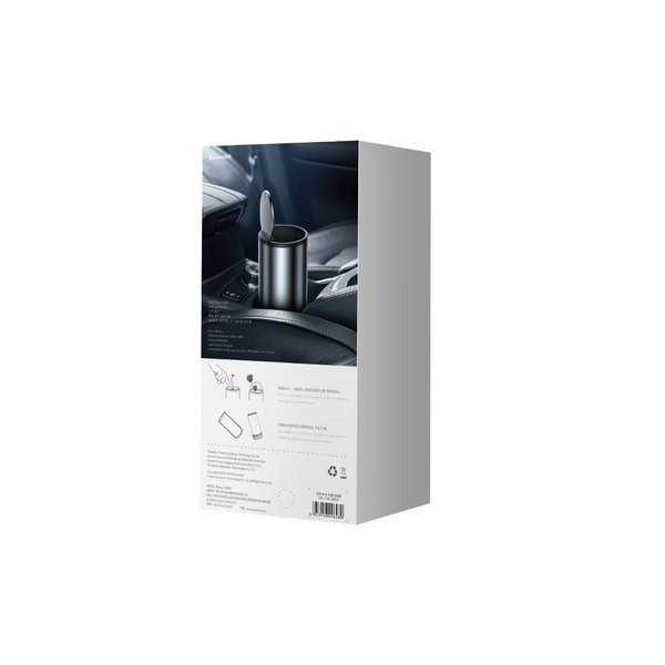 Baseus Gentleman Style | Kompaktowy kosz na śmieci samochodowy 500ml organizer + worki
