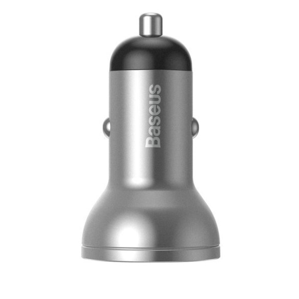 Baseus Digital Display | Ładowarka samochodowa 2xUSB 4.8A 24W 