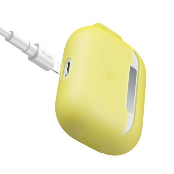 Baseus Let''s go | Silikonowa obudowa etui case do Apple Air Pods | żółty