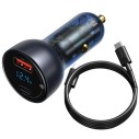 Baseus Particular | Zestaw Ładowarka samochodowa 65W QC 4.0+ PD 3.0 Huawei SCP 5A + kabel USB-C 