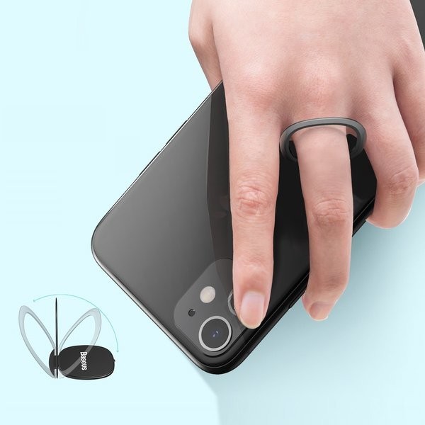 Baseus Invisible | Uchwyt, podstawka, ring do telefonu na palec, adapter magnetyczny 3w1