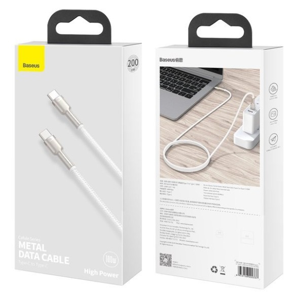 Baseus Cafule Metal | Kabel USB-C Type-C 100W Power Delivery Quick Charge 4.0 2m