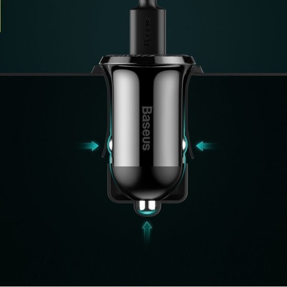 Baseus Grain Pro | Ładowarka samochodowa 2x USB 4.8A 24W
