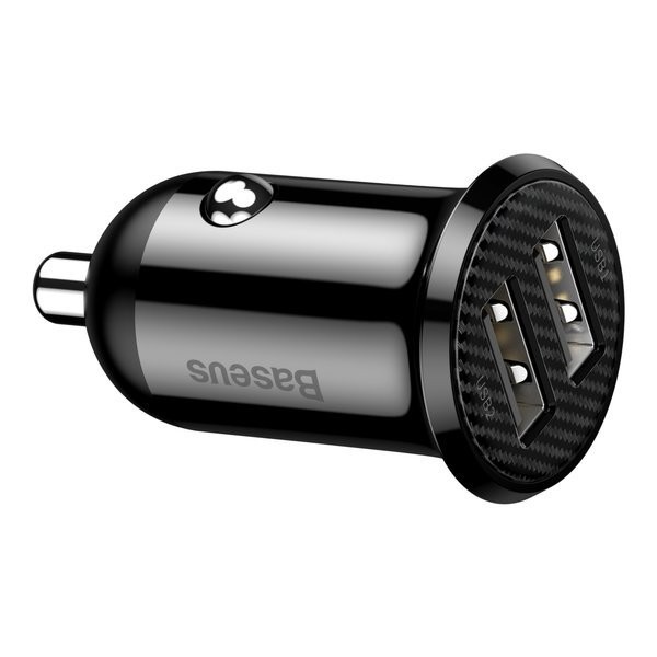 Baseus Grain Pro | Ładowarka samochodowa 2x USB 4.8A 24W