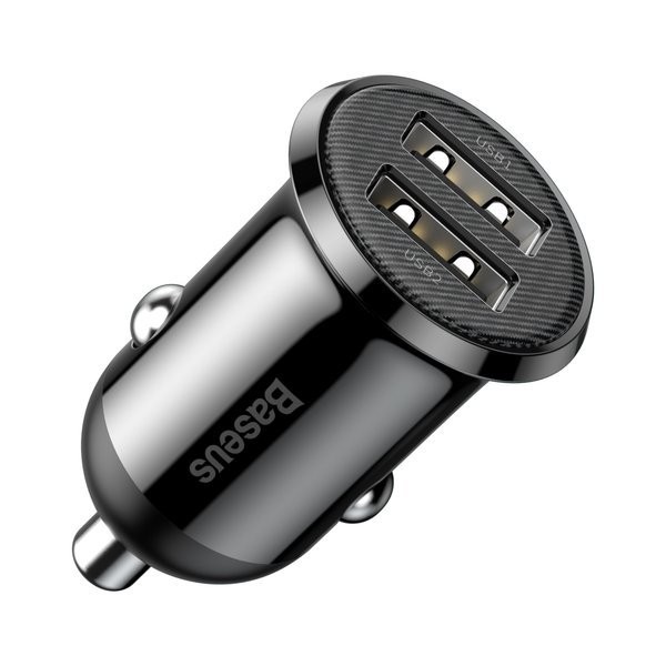 Baseus Grain Pro | Ładowarka samochodowa 2x USB 4.8A 24W