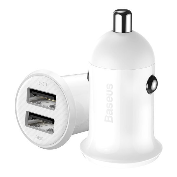 Baseus Grain Pro | Ładowarka samochodowa 2x USB 4.8A 24W
