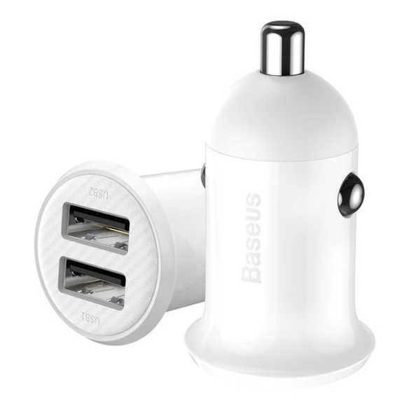 Baseus Grain Pro | Ładowarka samochodowa 2x USB 4.8A 24W