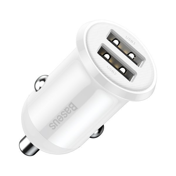 Baseus Grain Pro | Ładowarka samochodowa 2x USB 4.8A 24W