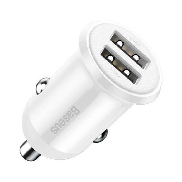 Baseus Grain Pro | Ładowarka samochodowa 2x USB 4.8A 24W