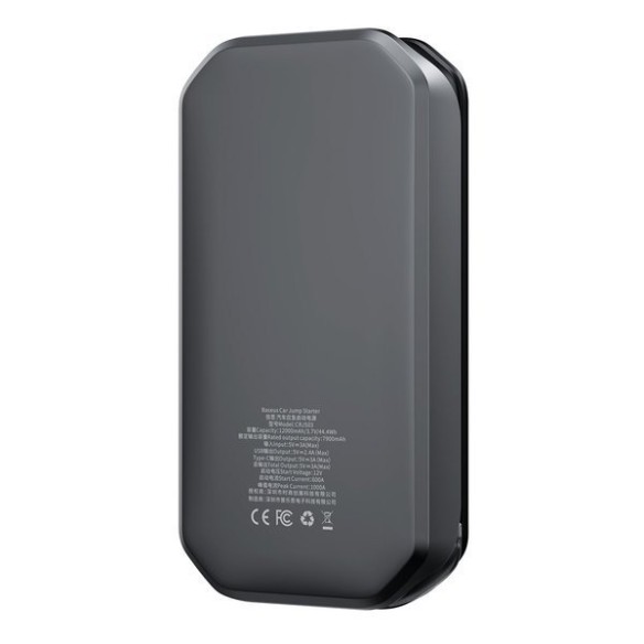 Baseus Super Energy Pro | Power Bank rozrusznik Jump Starter 12V 6.0L 3.5L 12000mAh, 1000A