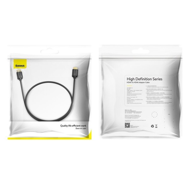 Baseus High Definition | Kabel przewód HDMI - HDMI 2.0 4K30Hz HD 18Gbps 8m