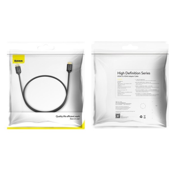 Baseus High Definition | Kabel przewód HDMI - HDMI 2.0 4K30Hz HD 18Gbps 8m