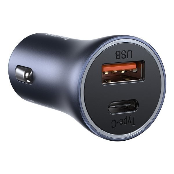 Baseus Golden Contactor Pro | Ładowarka samochodowa USB USB-C 40W PD QC 4.0 Samsung AFC Huawei FCP + kabel USB - USB-C