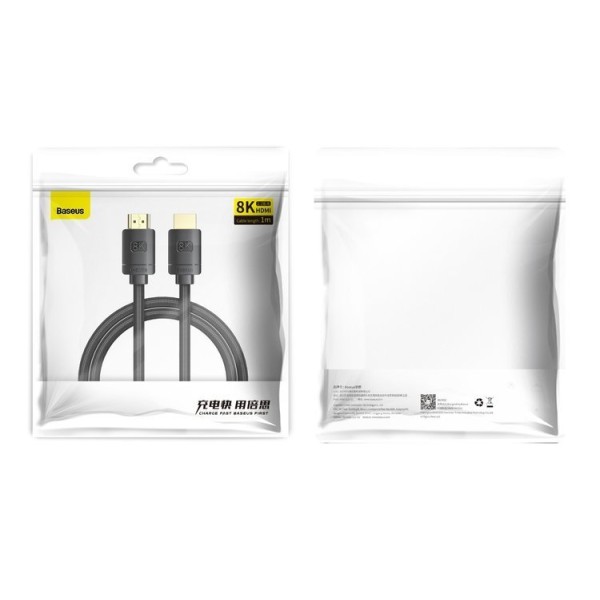 Baseus High Definition | Kabel HDMI 2.1 8K 60Hz UHD 3D dynamiczny HDR 1m
