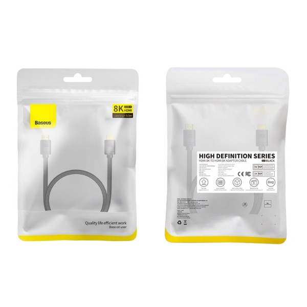 Baseus High Definition | Kabel HDMI 2.1 8K 60Hz UHD 3D dynamiczny HDR 0,5m