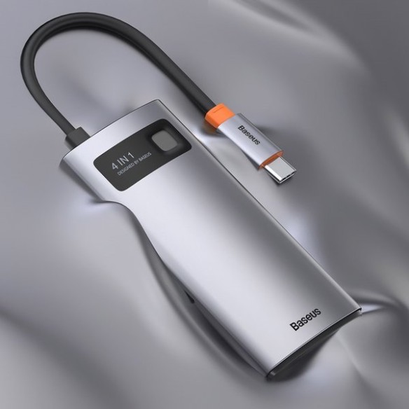 Baseus Metal Gleam Series | Adapter HUB USB-C - HDMI 4K USB2.0 USB3.0 USB-C PD 100W