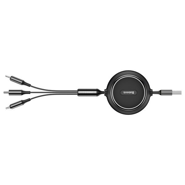 Baseus Golden Loop | Kabel 3w1 USB - Lightning Micro USB USB-C z regulacją długości