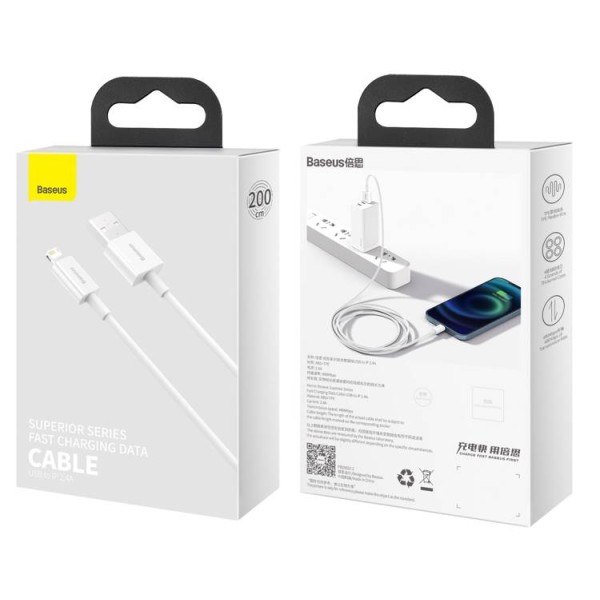 Baseus Superior Series | Kabel USB - Lightning do iPhone iPad 2m 2.4A