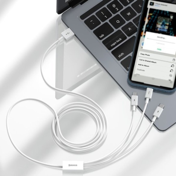 Baseus Superior | Kabel 3w1 USB - USB-C Micro Lightning 3,5A 