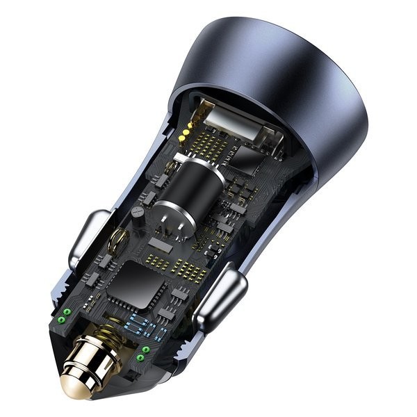 Baseus Golden Contactor Pro | Ładowarka samochodowa 40W USB USB-C + kabel Lightning do iPhone PD20W QC3.0 PD 