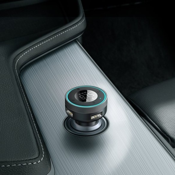 Baseus Enjoy Car | Transmiter FM AUX Bluetooth 5.0 Ładowarka samochodowa 2x USB 