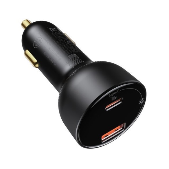 Baseus Superme | Szybka ładowarka samochodowa 100W USB-C USB z kablem USB-C