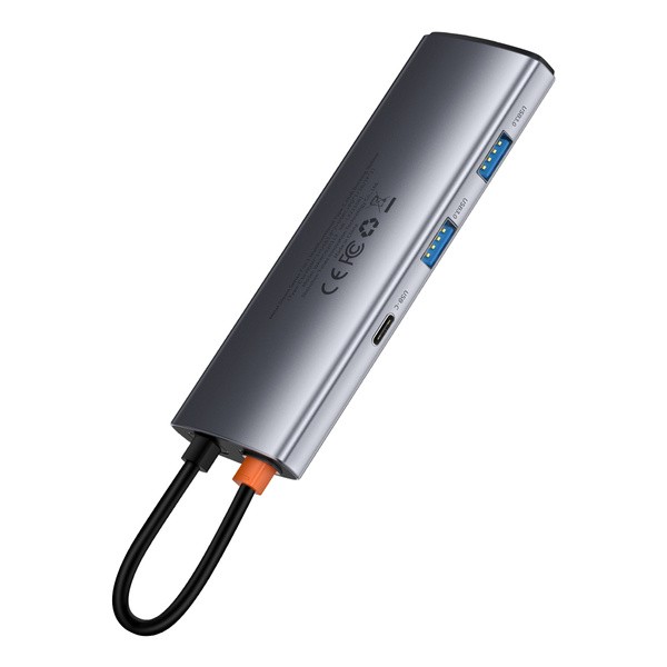 Baseus Metal Gleam | Adapter HUB 7w1 USB-C 100W HDMI 4K USB3.0 USB-C TF/SD 
