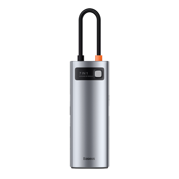 Baseus Metal Gleam | Adapter HUB 7w1 USB-C 100W HDMI 4K USB3.0 USB-C TF/SD 