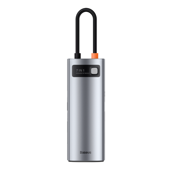 Baseus Metal Gleam | Adapter HUB 7w1 USB-C 100W HDMI 4K USB3.0 USB-C TF/SD 