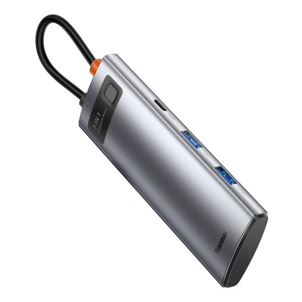 Baseus Metal Gleam | Adapter HUB 7w1 USB-C 100W HDMI 4K USB3.0 USB-C TF/SD 