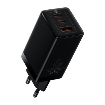 Baseus GAN3 Pro 2C+U  | Ładowarka sieciowa zasilacz 3x USB-A USB-C PD QC4.0 65W