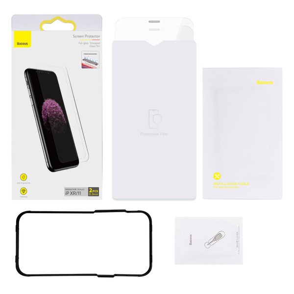 Baseus SGBL060102 | Szkło hartowane 9h do iPhone XR / 11  (2 szt.)