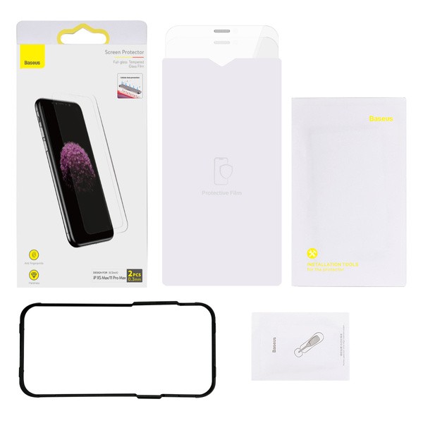 Baseus SGBL060302 | Szkło hartowane 9h do iPhone XS Max / 11 Pro Max  (2 szt.)