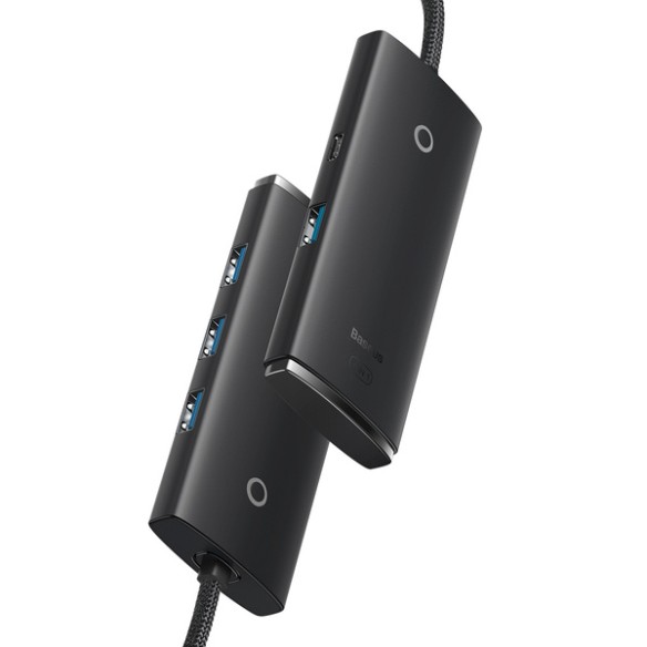 Baseus Lite Series 4-Port | HUB adapter OTG rozdzielacz USB-C do 4x USB-A 3.0, Z kablem 200cm