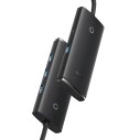 Baseus Lite Series 4-Port | HUB adapter OTG rozdzielacz USB-C do 4x USB-A 3.0, Z kablem 200cm