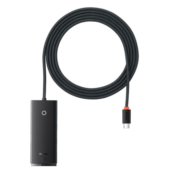 Baseus Lite Series 4-Port | HUB adapter OTG rozdzielacz USB-C do 4x USB-A 3.0, Z kablem 200cm