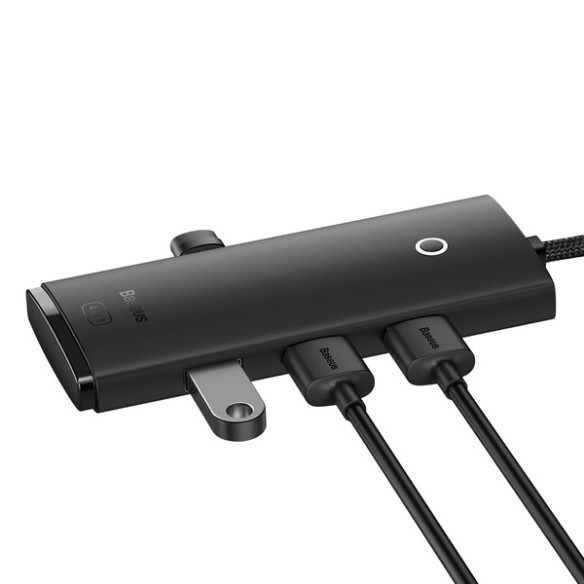 Baseus Lite Series 4-Port | HUB adapter OTG rozdzielacz USB-C do 4x USB-A 3.0, Z kablem 200cm